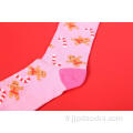 Chaussettes de coton chritmas pour femmes